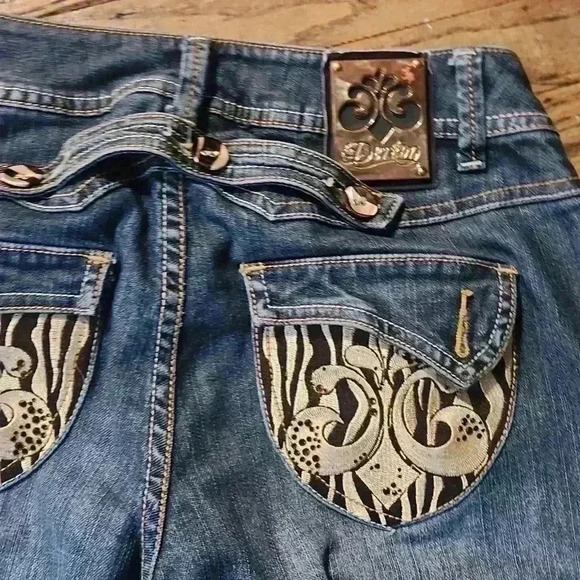 Y2k house of derion blue jeans size 3/4 - Picture 6 of 10